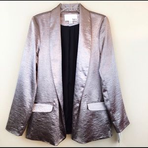 *RE-POSH* BAR III Front Row Metallic Tuxedo Blazer